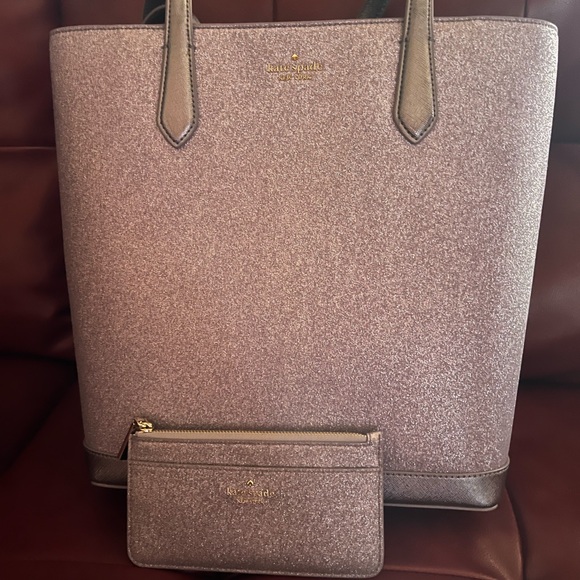 Kate Spade Glitter Jana Tote and Wallet - Picture 1 of 9